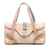Multicolor Zucchino Canvas and Leather Charm Flap